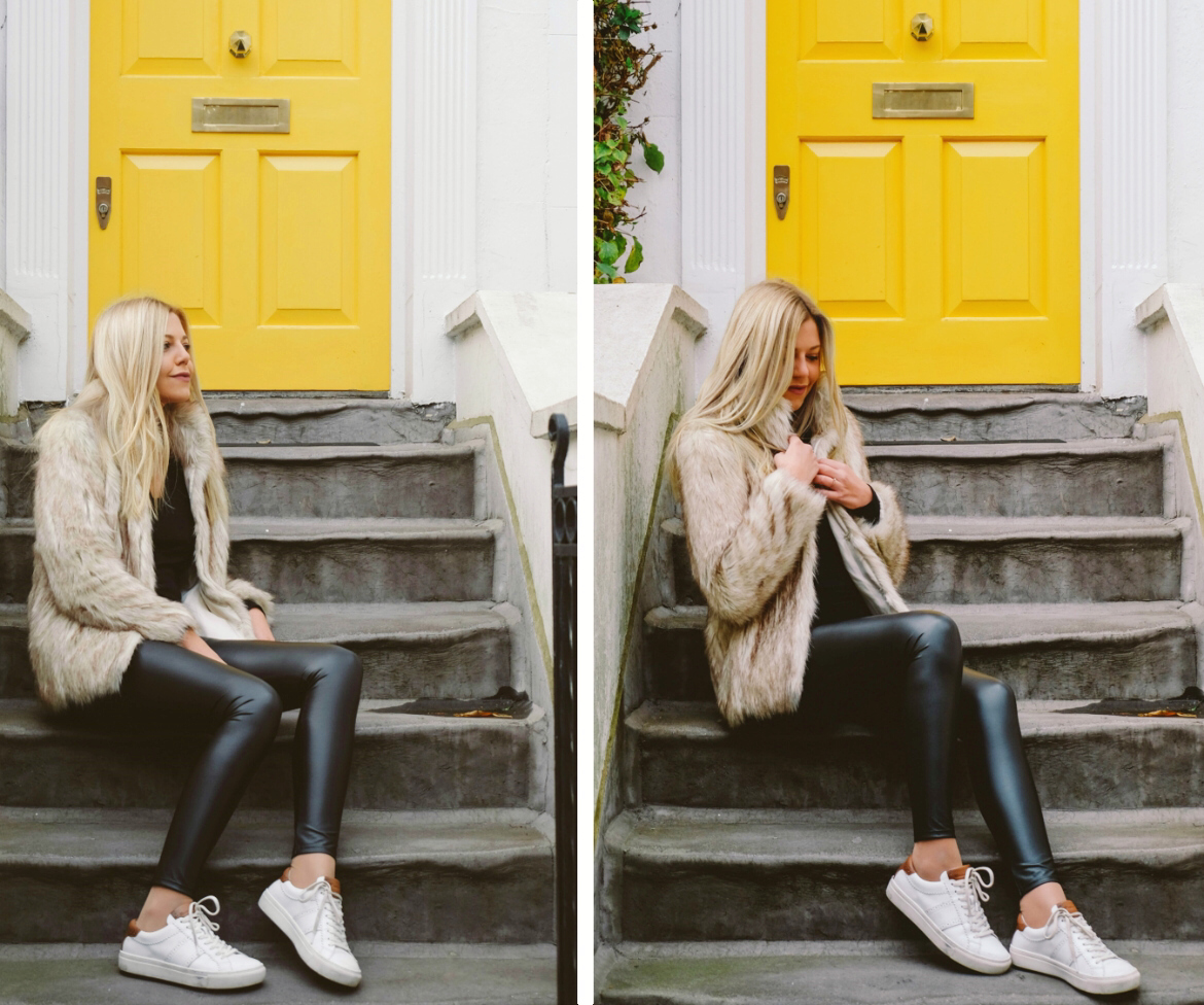 Leather Leggings and Fur Sweater